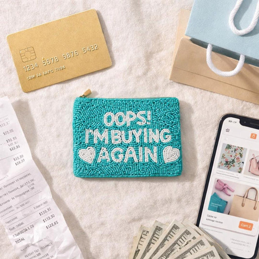 Oops I'm Buying Again Beaded Coin Purses