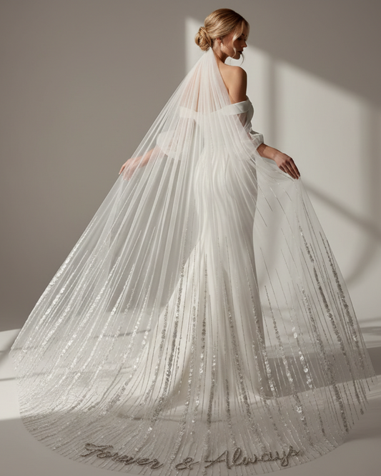 Luxury Sequin Bridal Veil
