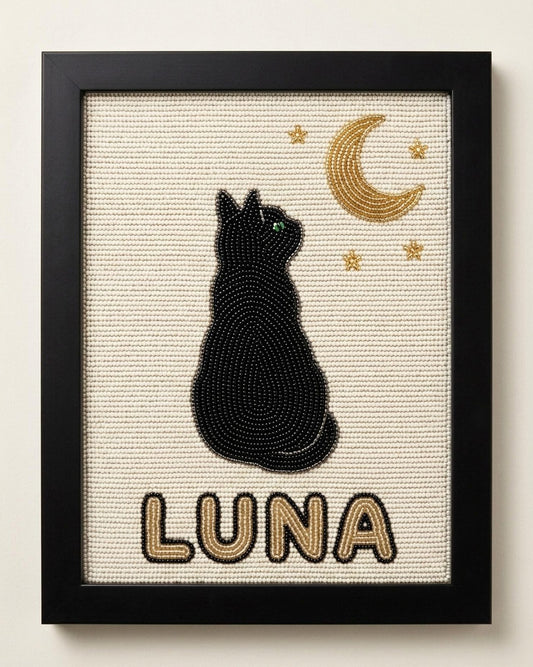 Crescent Moon Cat Portrait