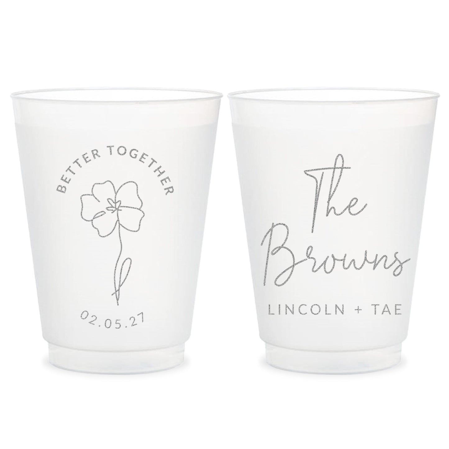 Frosted Cups Wedding Favors (PK190)