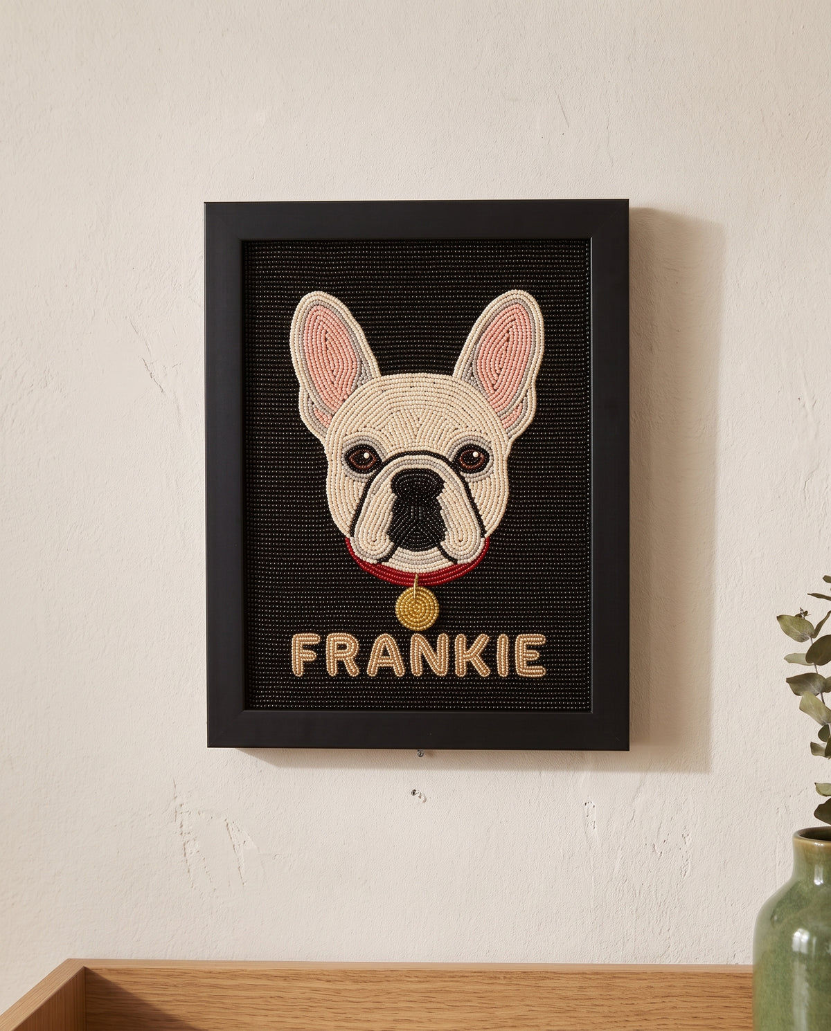 Personalized Beaded Pet Portrait Wall Art