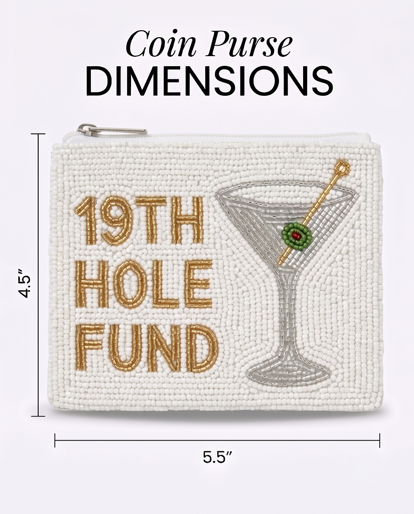 19th Hole Fund Beaded Coin Purse