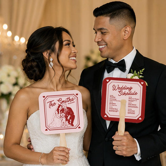 Custom Wedding Hand Fans