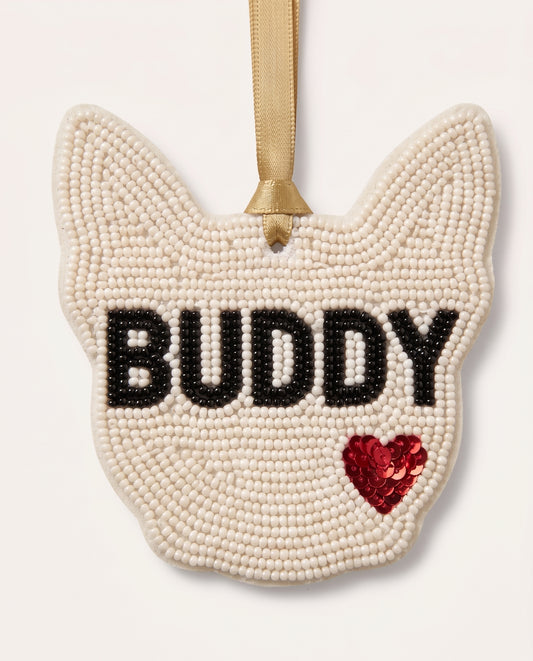 Boston Terrier Beaded Ornament