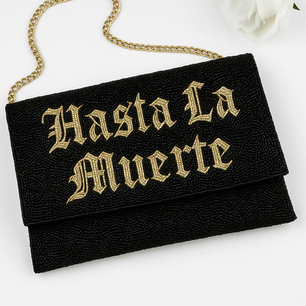 Til Death Beaded Bridal Clutch