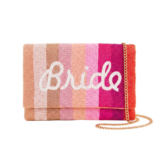 Pink Ombre Bride Clutch Purse