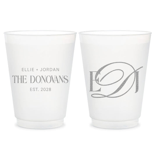Personalized Wedding Frosted Cups Custom Wedding Cup Favors (CS 684)