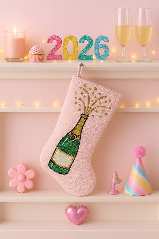 Hot Cocoa Beaded Stocking