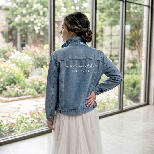 Personalized Bachelorette Party Denim Jacket