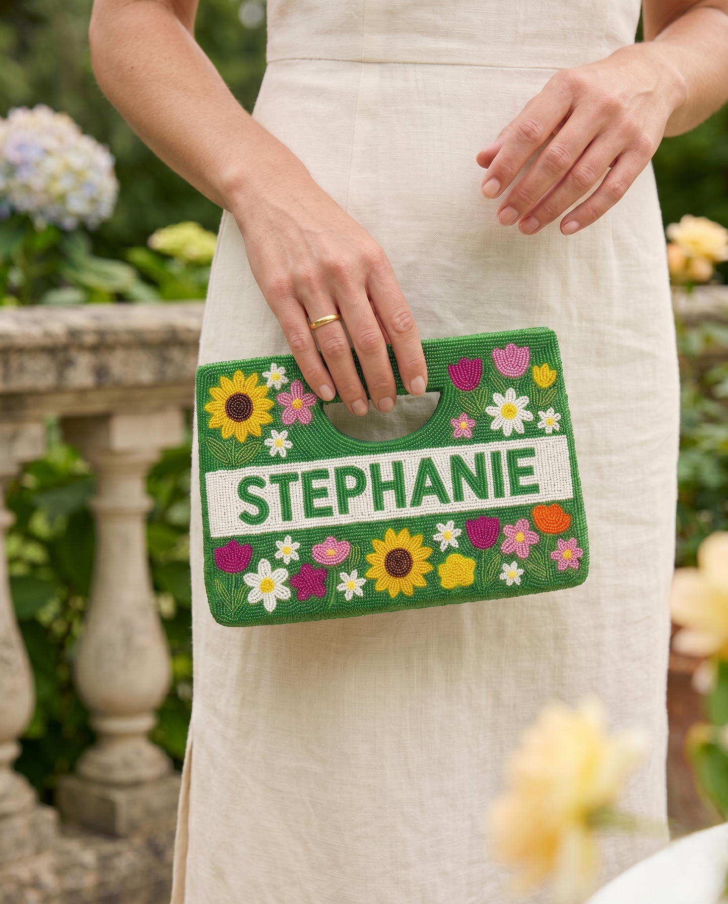 Floral Handbag - Beaded Beauty