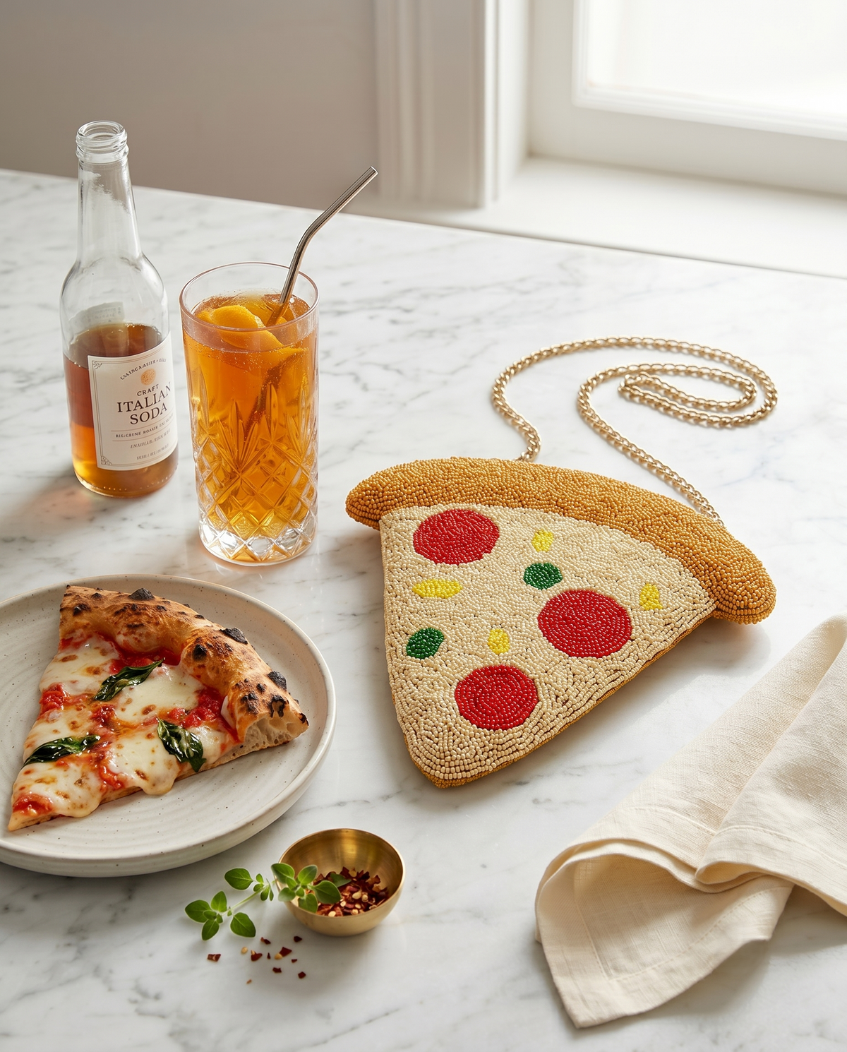 Pizza Clutch Bag