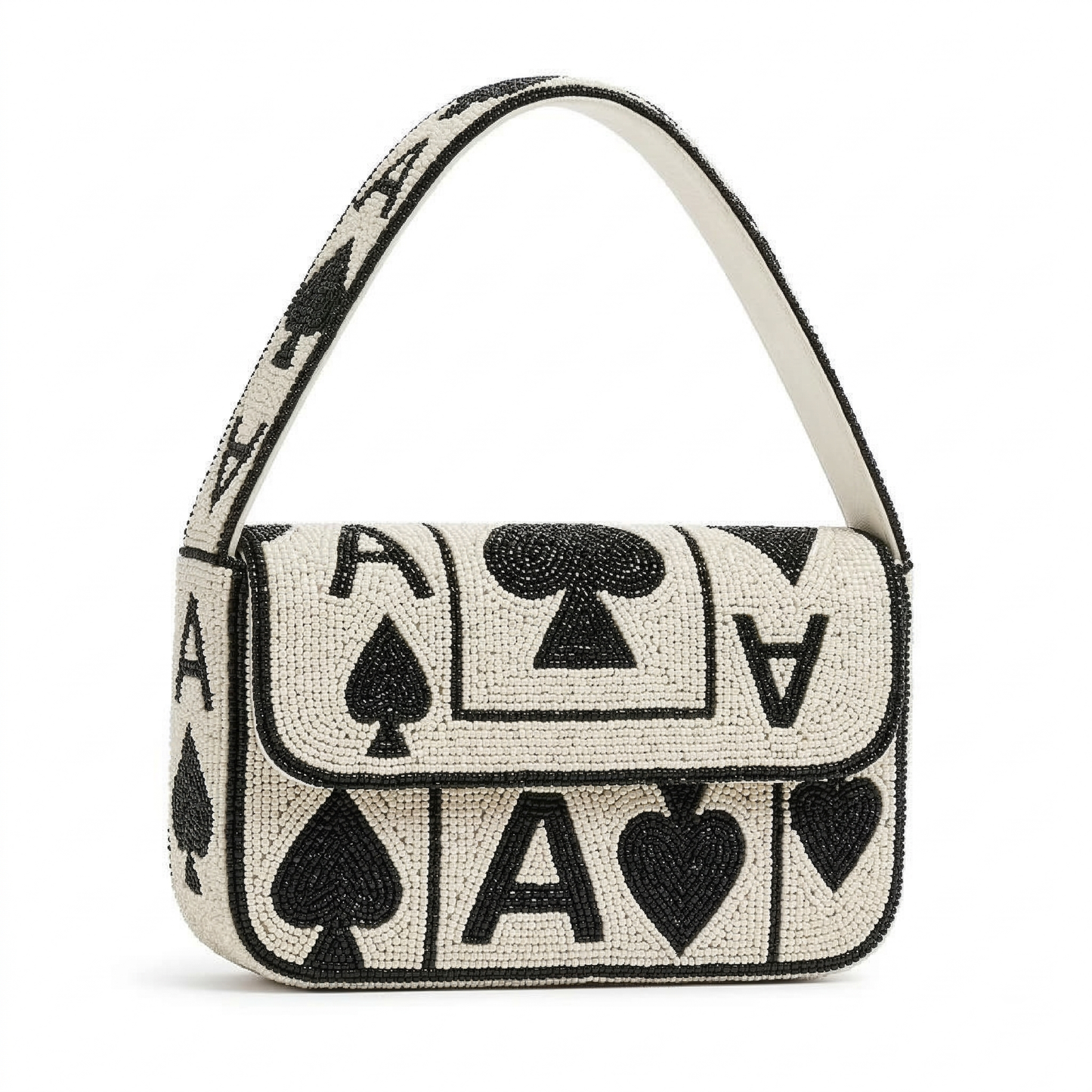 Ace of Spades Beaded Purse