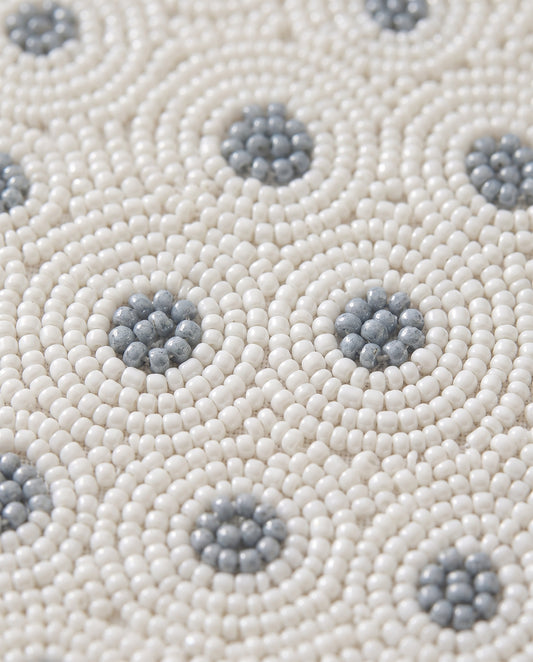 Personalized Golf Ball Beaded Placemat, Round Table Mat for Golfer Gift, Clubhouse Dining Decor, Custom Monogram Beadwork Charger