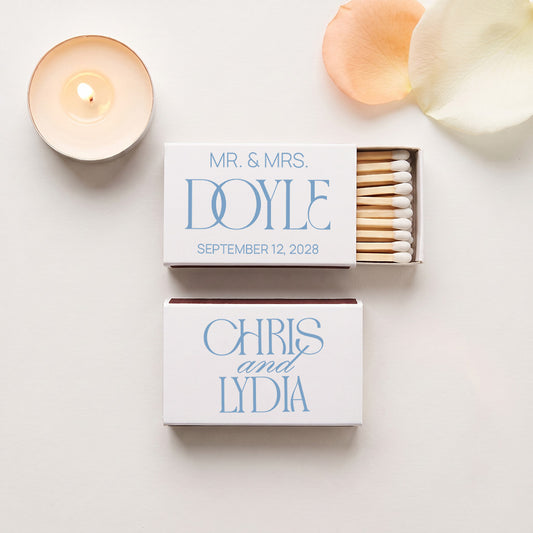 Personalized Wedding Matchbox Reception Favors (LP 373)