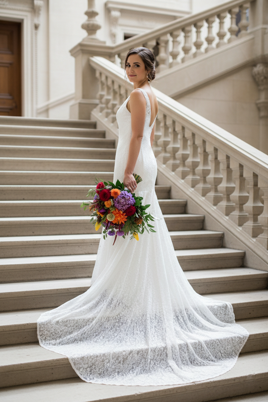 The Lace Train Gown