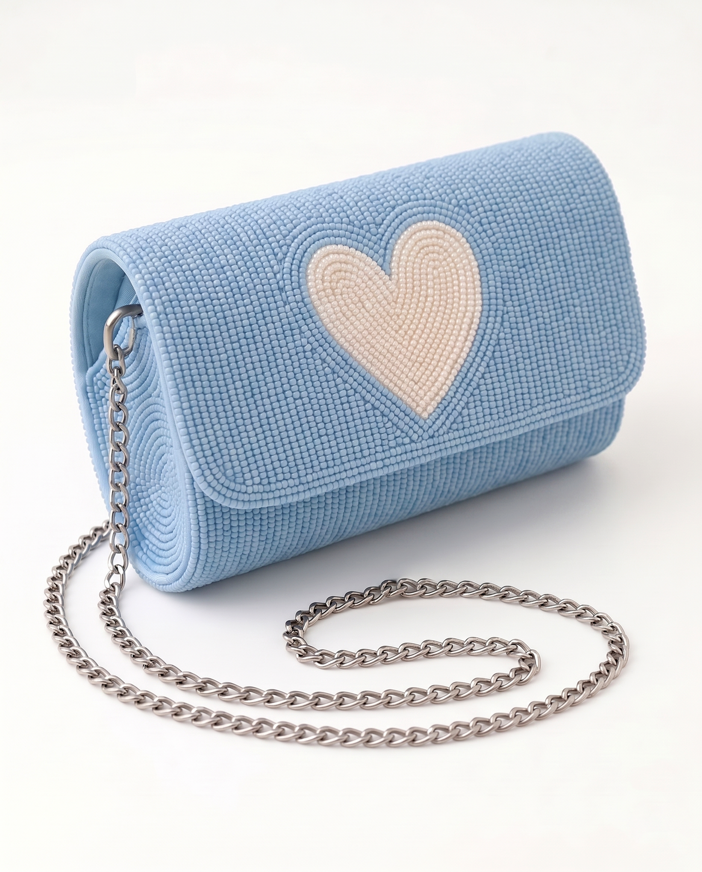Something Blue Beaded Bridal Clutch