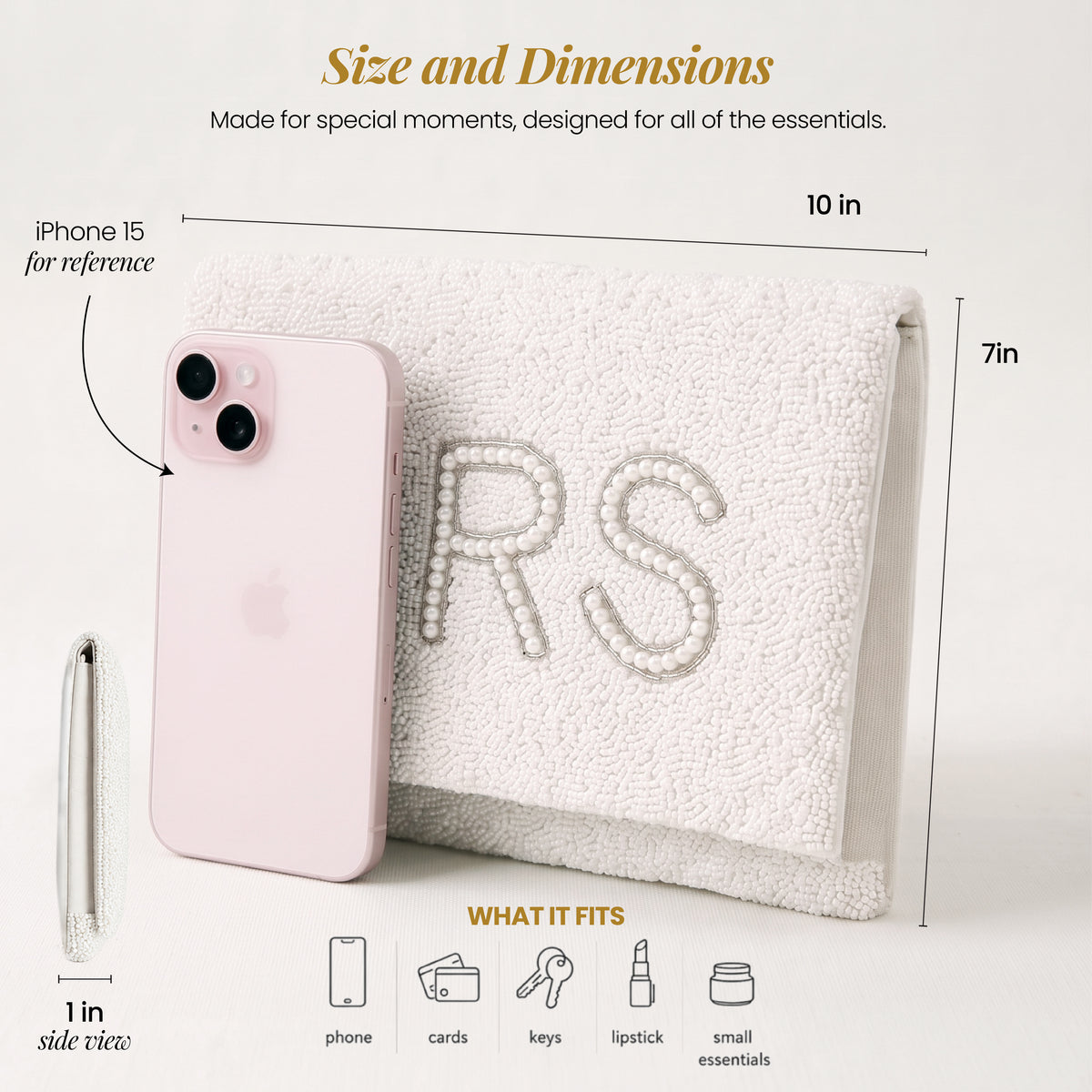 White MRS Clutch Purse - White Texted Bridal Purse