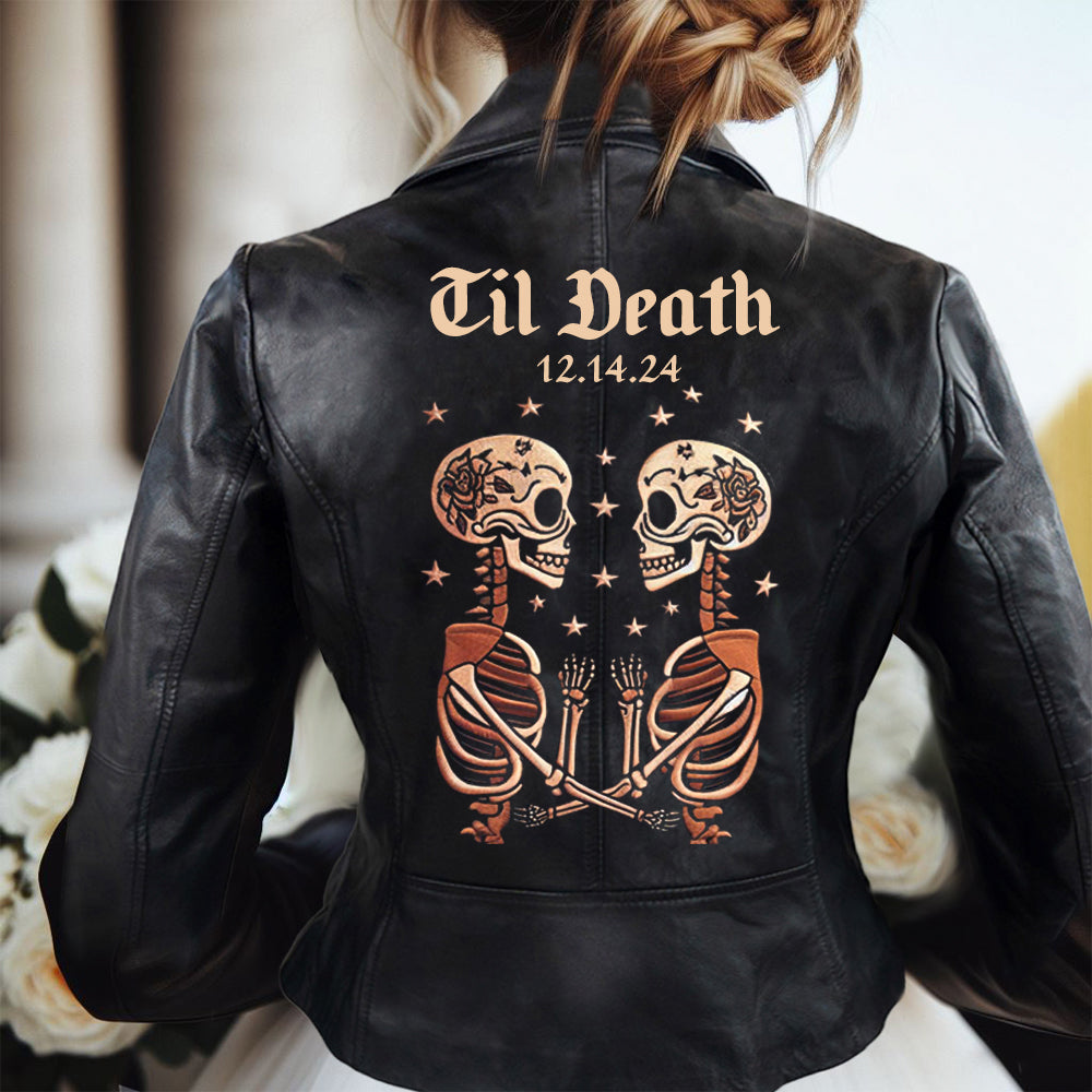 (Real Leather) Skeleton Couple Jacket – Personalized Wedding Leather