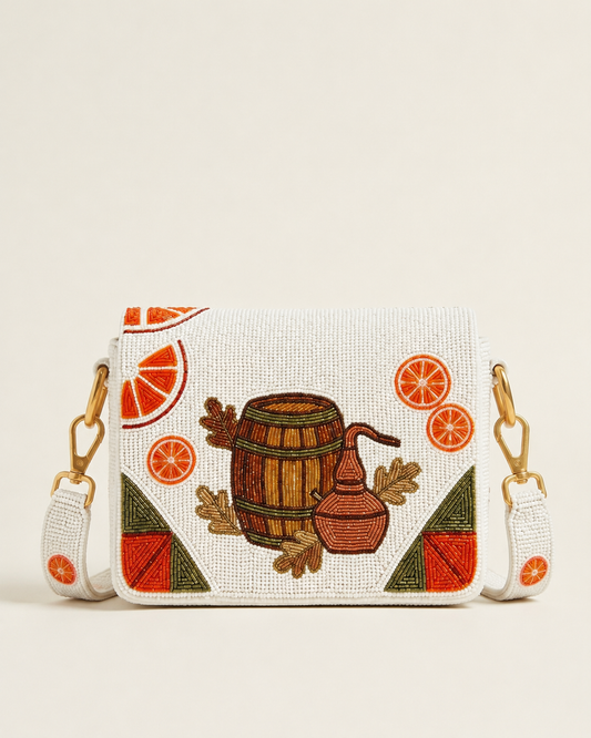 Whiskey Old Fashioned Beaded Clutch