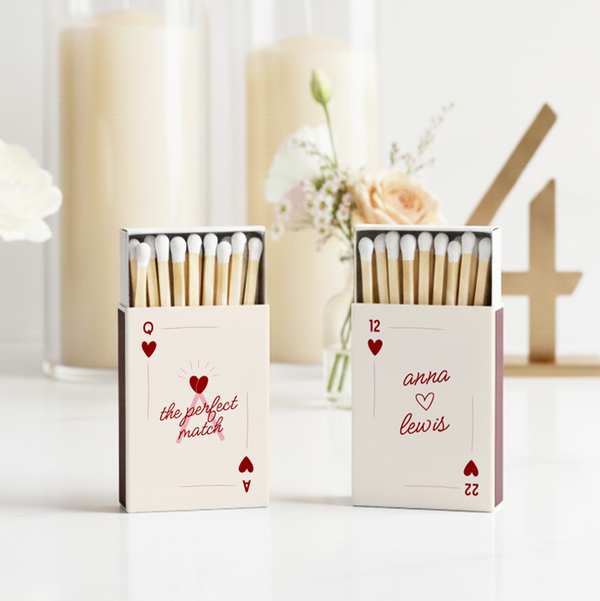 Personalized wedding matchboxes as favors