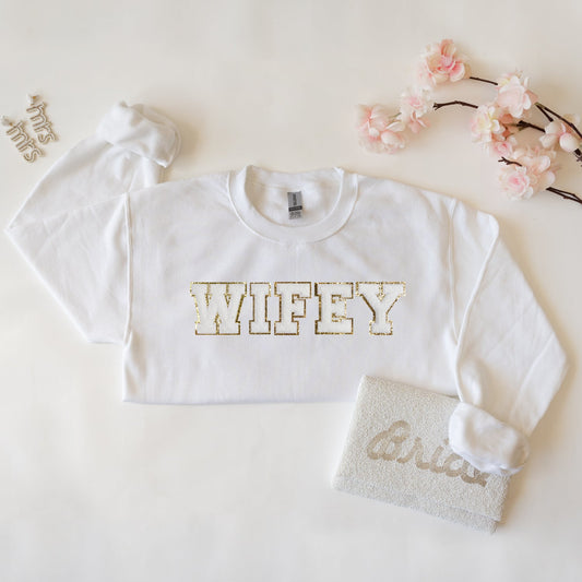 Mrs Last Name Patch Sweatshirt
