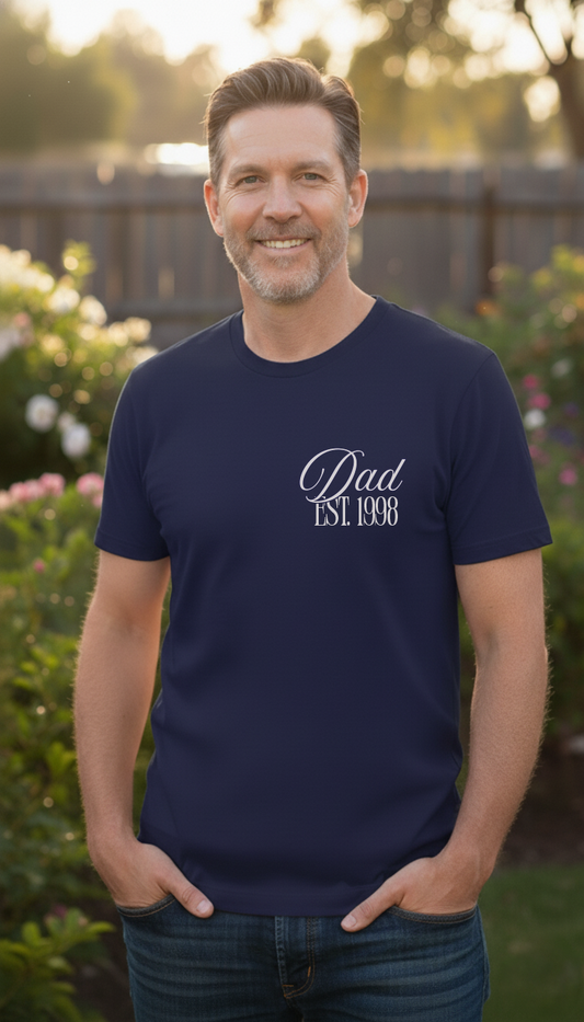 Custom Dad Est. Year Photo Shirt
