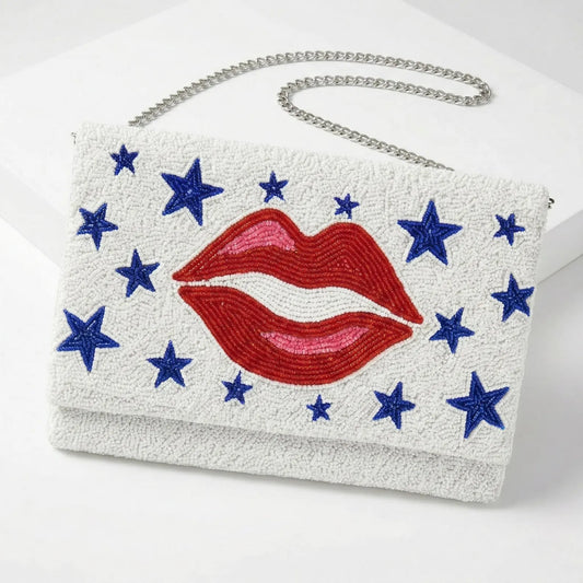 Patriotic Beaded Clutch