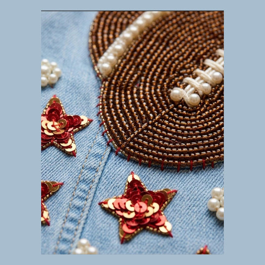 hand beaded detail