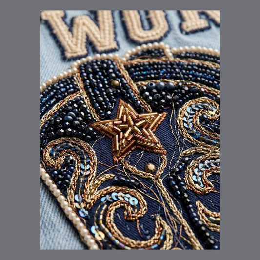 hand beaded detail