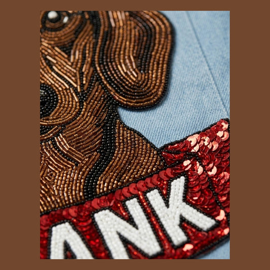 hand beaded detail