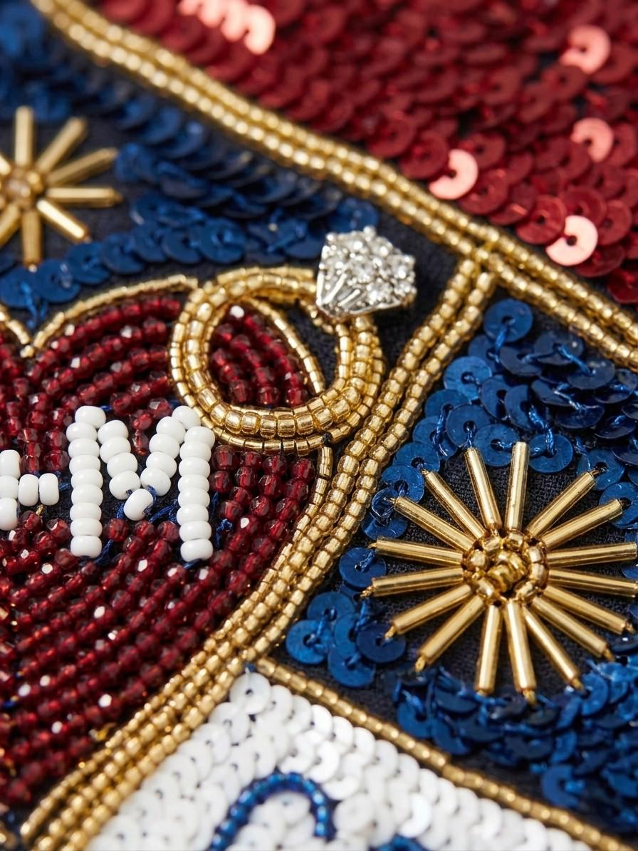Campus Sweethearts Mrs. beadwork close-up