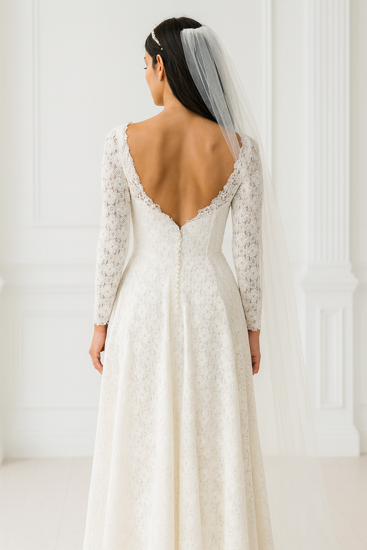 The Lace Sleeve Gown