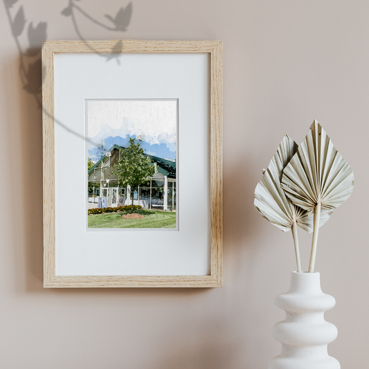 Wedding Venue Watercolor Poster