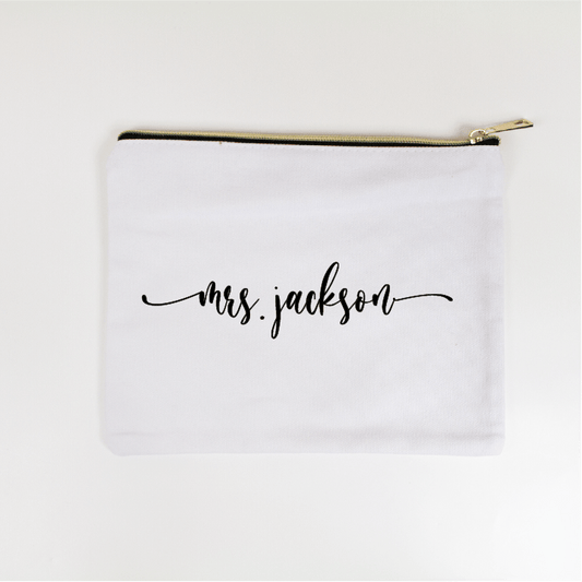 Mrs. Jackson Makeup Bag