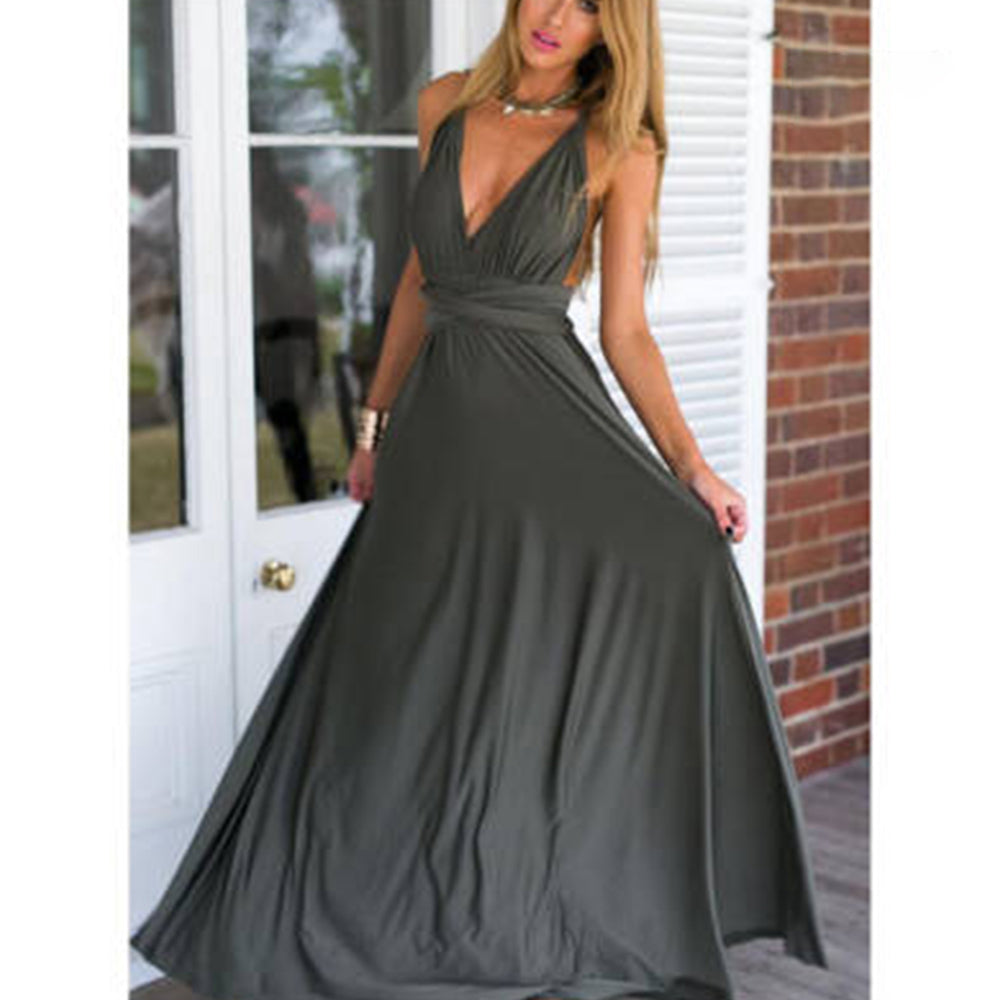 Charcoal Bridesmaid Maxi Dress | Pretty Robes PrettyRobes.com Charcoal Bridesmaid Maxi Dress | Pretty Robes PrettyRobes.com