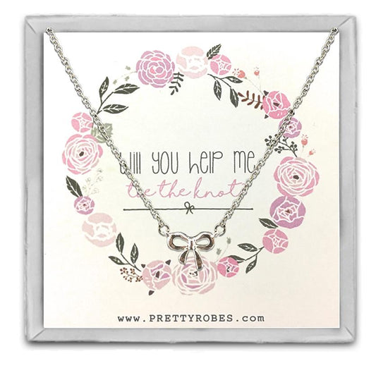 Knot Necklace - Silver - Design B
