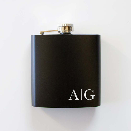 Custom Initials Wedding Flask - Custom Wedding Favors - Hip Flask - Flask Wedding Gift - Groom Flask - Groomsmen Flask - Stainless Steel Flask - Monogrammed Flask - Flask For Groomsmen - Wedding Gift - Dad Gift - Husband Gift - Groomsmen Gift - PrettyRobes