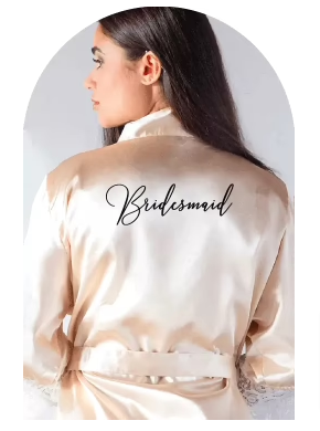 bridal party robe satin
