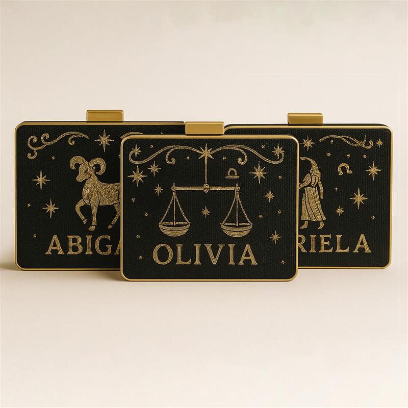 Zodiac Beaded Clutch Bags – Custom Star Sign Accessories for Brides & Birthdays