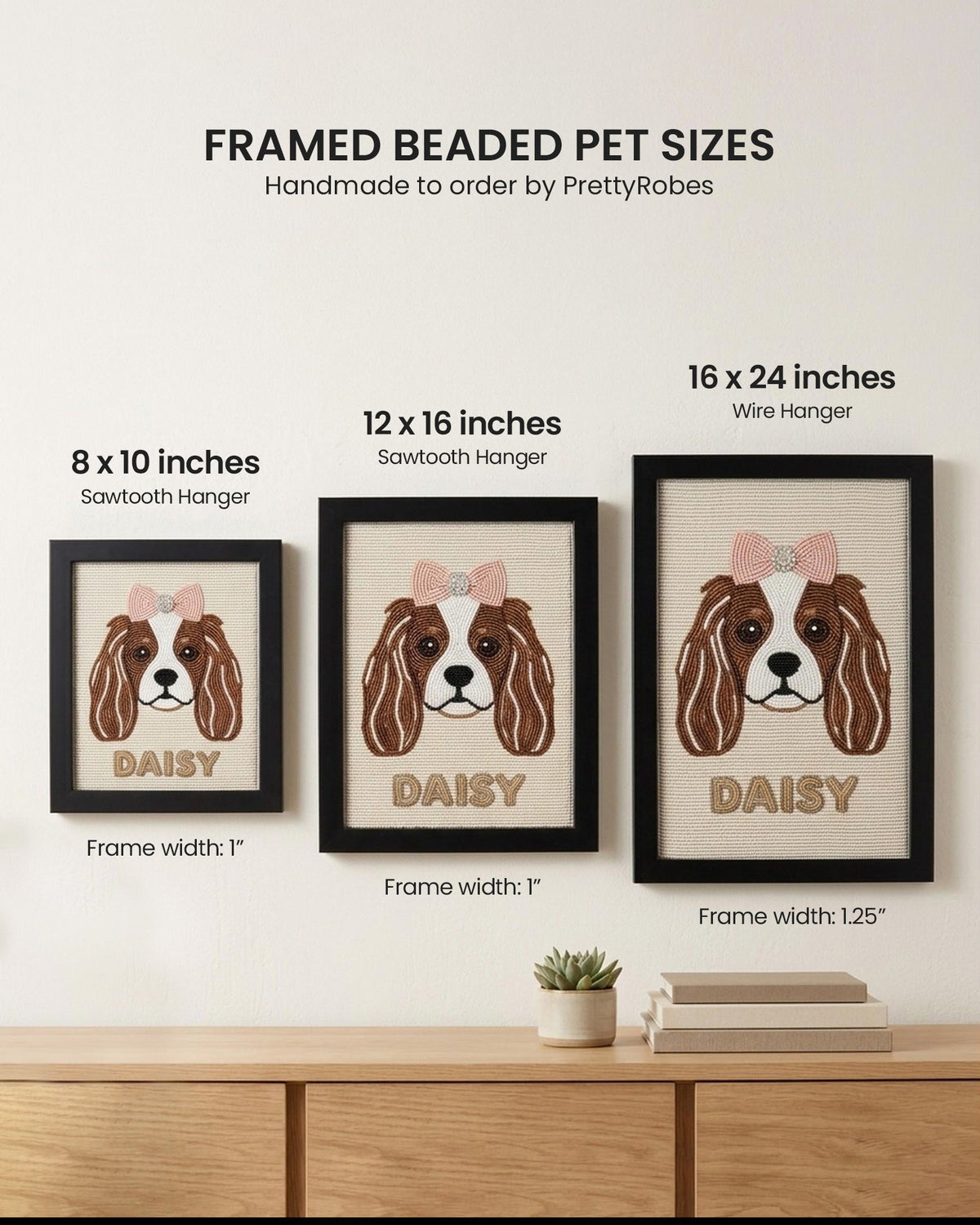 Personalized Beaded Pet Portrait Wall Art