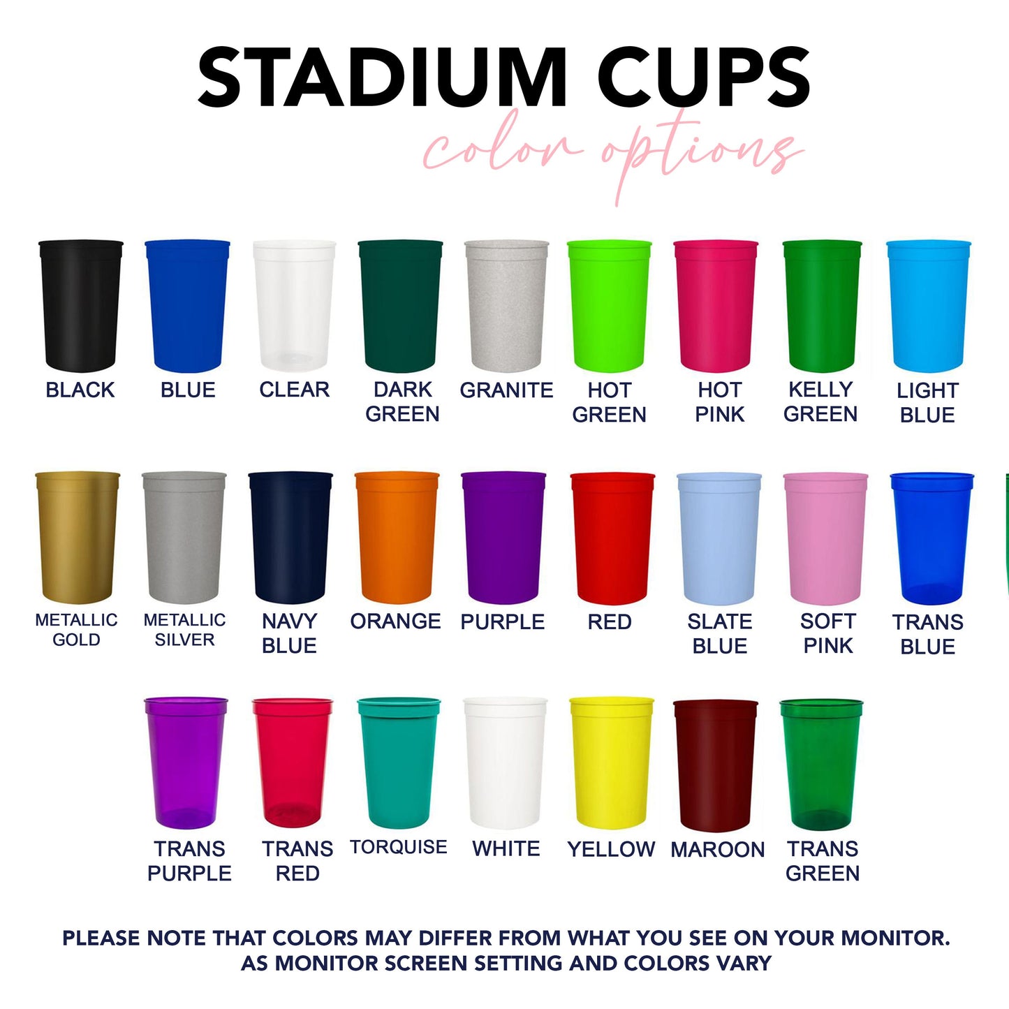 Customized Stadium Cups 16oz (PK 418)