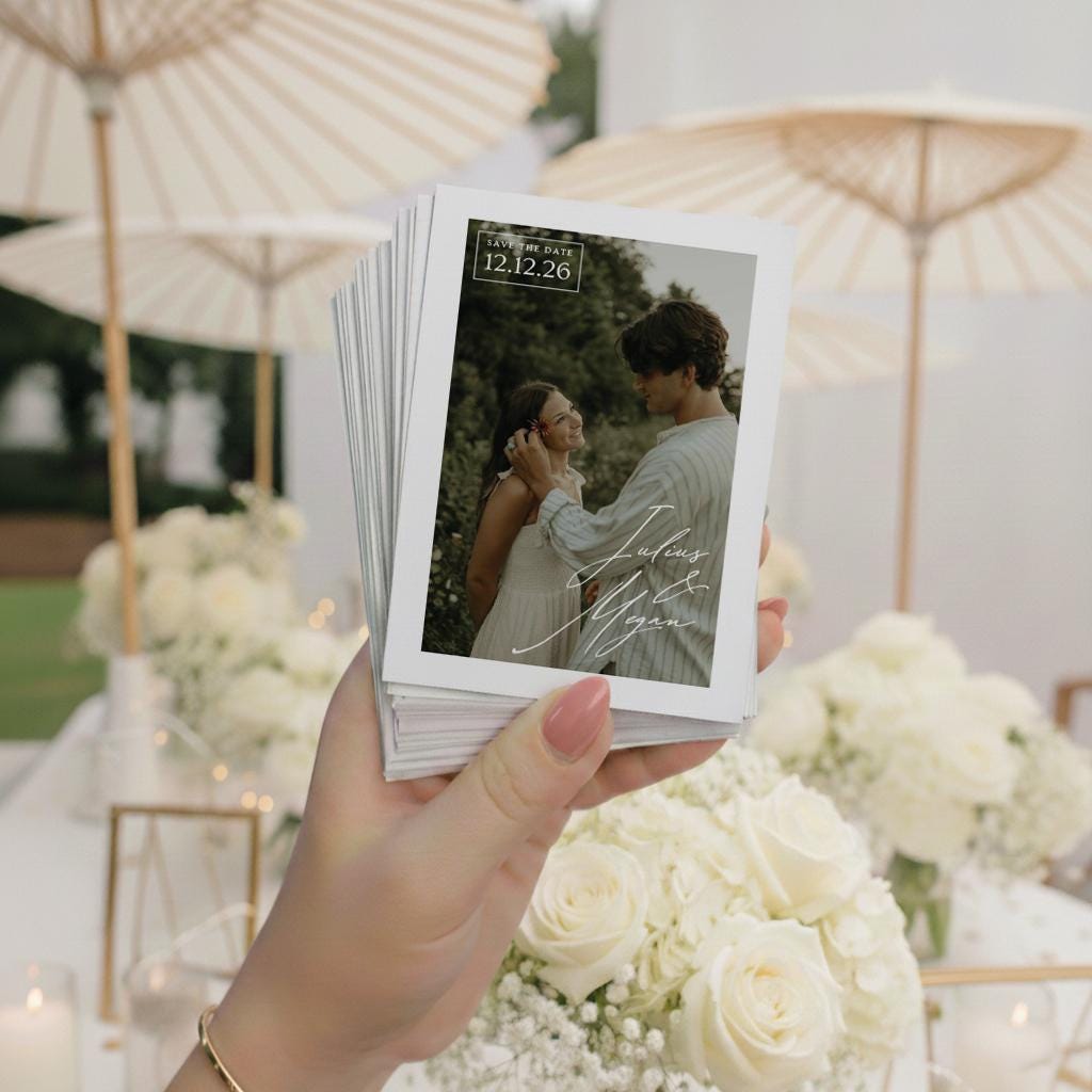 Custom Wedding Magnet Favor with Portrait