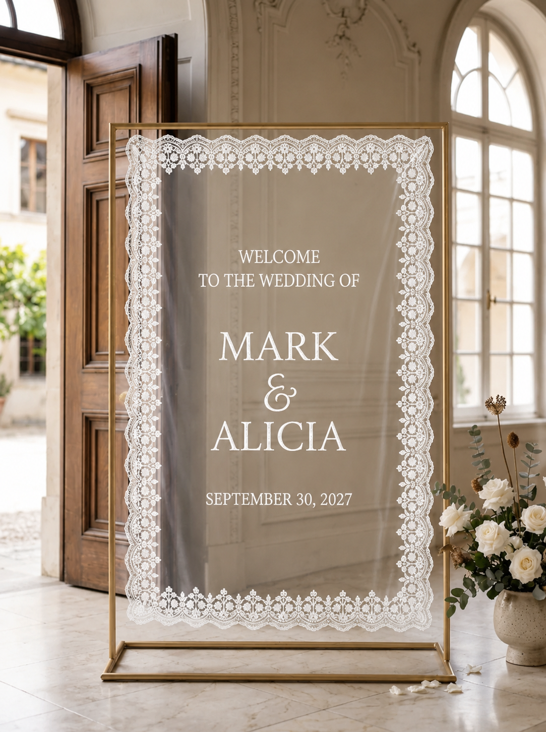 Custom Wedding Sign Printed Banner
