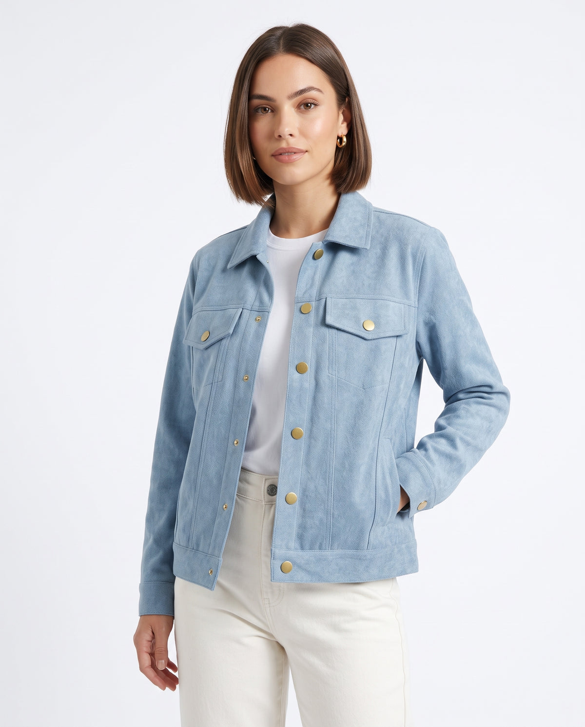 Golden Retriever Beaded Denim Jacket