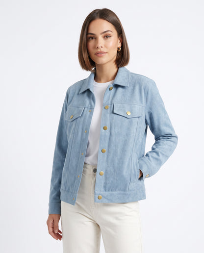 Golden Retriever Beaded Denim Jacket