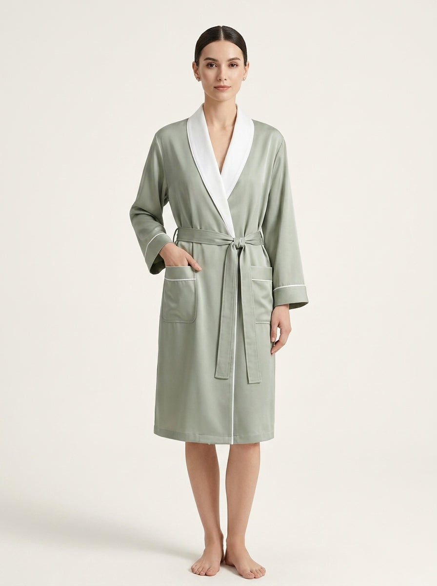 Two Tone Satin Robe