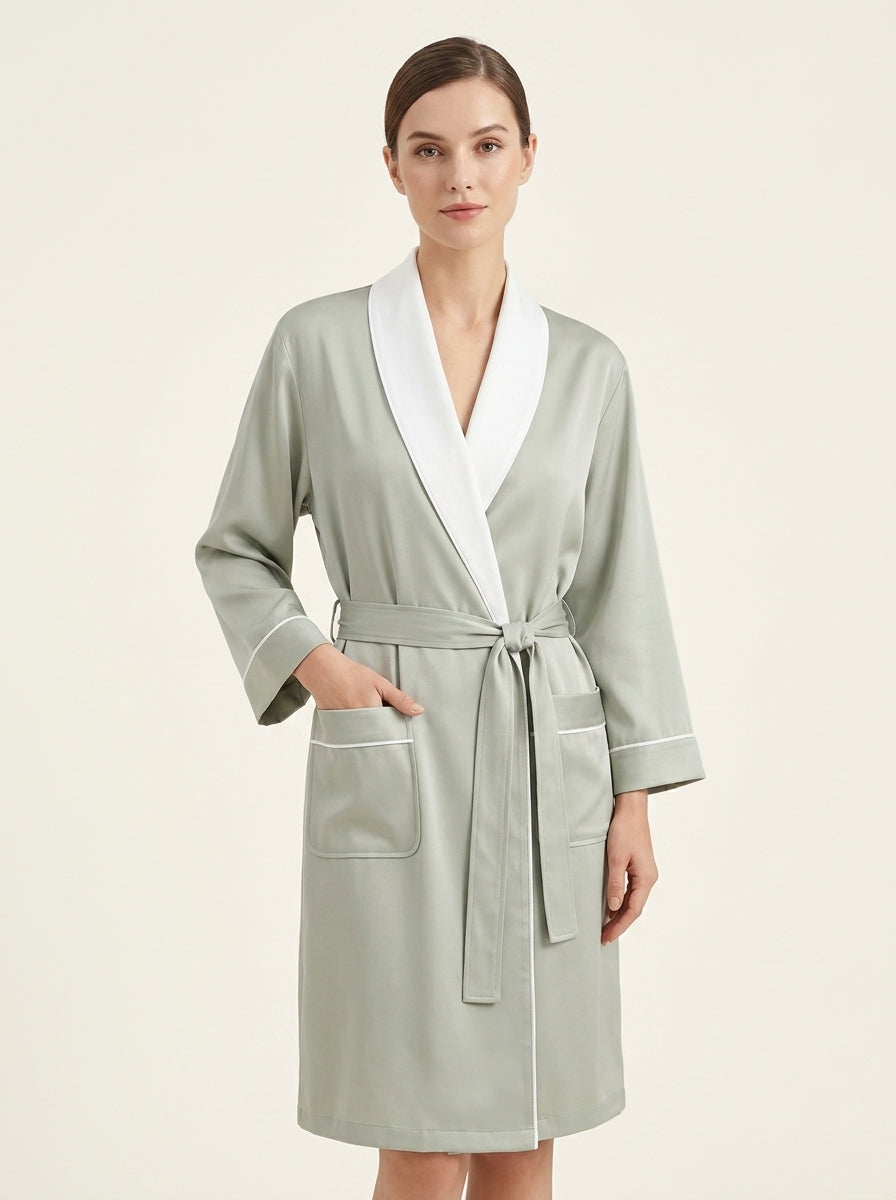 Two Tone Satin Robe