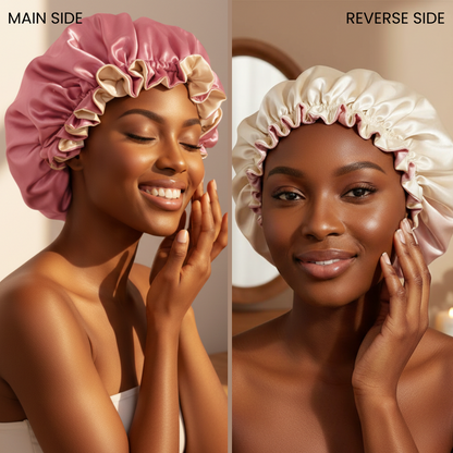 Dusty Pink Satin Bonnet