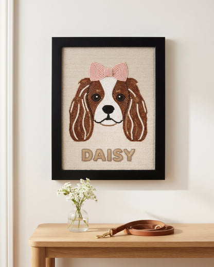 Personalized Beaded Pet Portrait Wall Art