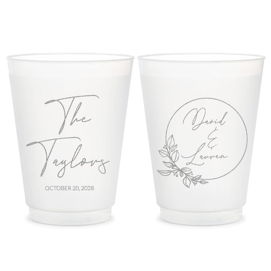 Custom Wedding Frosted Cups (KT 146)